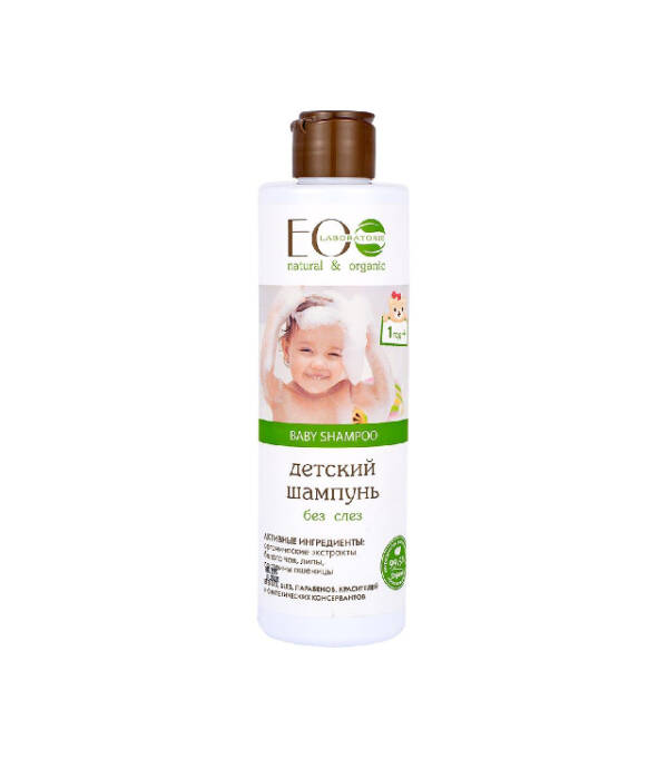 ECO LABORATORIE BABY - delikatny szampon dla dzieci 1+ "bez łez" z białą herbatą i kwiatem lipy min 1