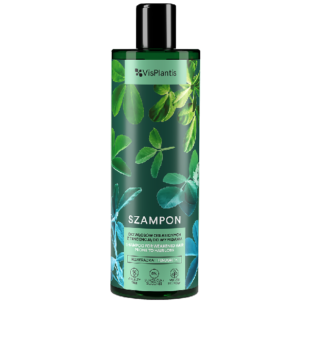 Vis Plantis szampon do włosów osłabionych kozieradka butelka z dozownikiem 400 ml