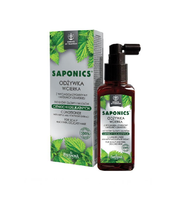 FARMONA SAPONICS - łagodna, ziołowa wcierka do skóry głowy - wzmocnienie, porost, redukcja przetłuszczania min 1