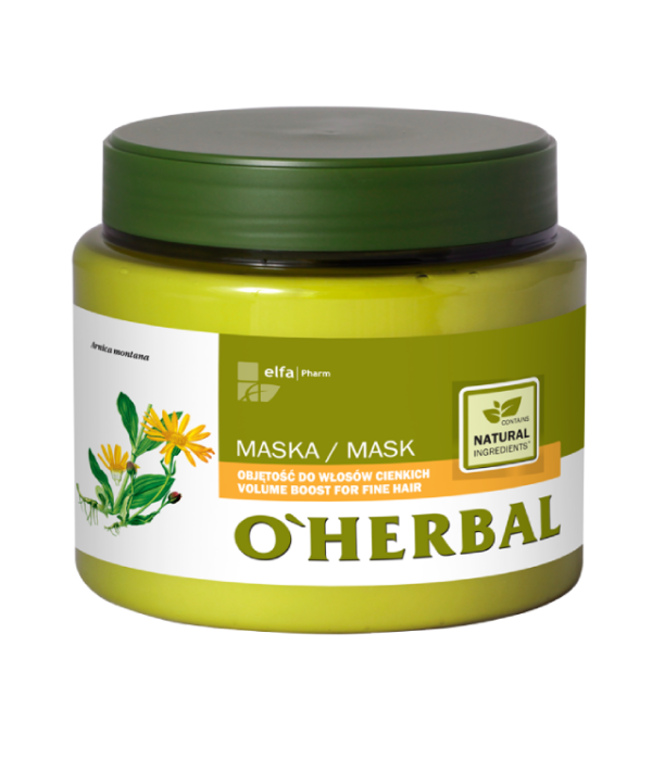 O'HERBAL VOLUME BOOST FOR FINE HAIR - maska zwiększająca objętość cienkich włosów z ekstraktem z arniki