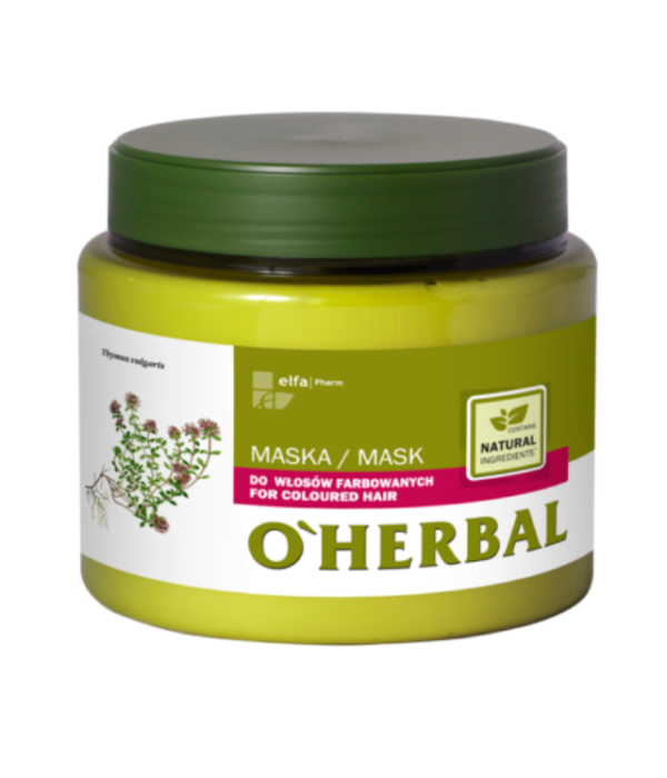 O'HERBAL FOR COLOURED HAIR - ochronna maska do włosów farbowanych z ekstraktem z macierzanki tymianku