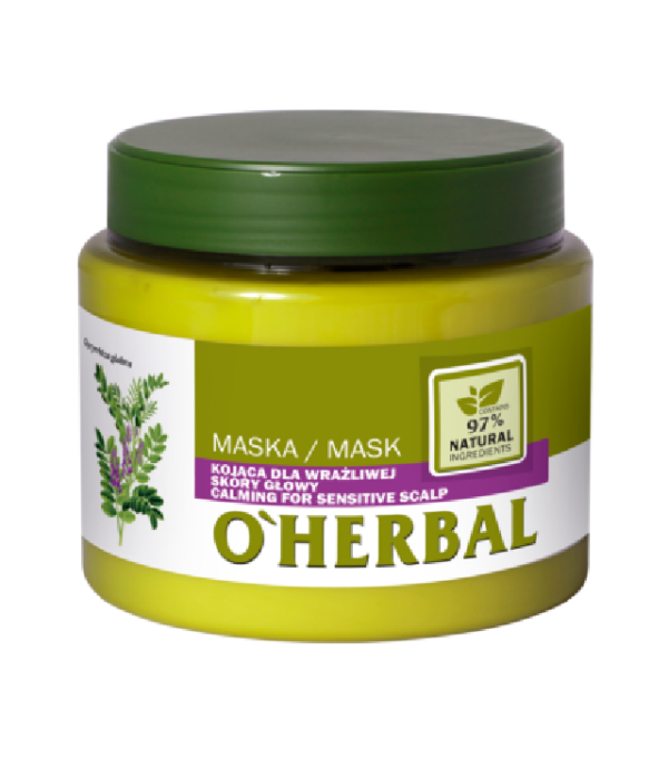 O'HERBAL CALMING - nawilżająca maska z ekstraktem z lukrecji i olejem makadamia