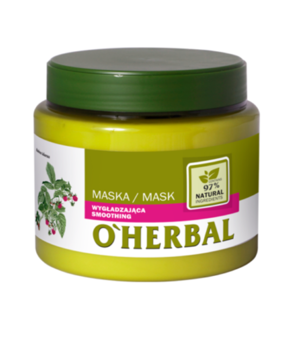 O'HERBAL SMOOTHING - wygładzająca maska z ekstraktem z malin i masłem shea min 1