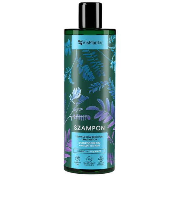 VIS PLANTIS LUKRECJA - mocny, oczyszczający szampon do włosów suchych i matowych z lukrecją lipą i prawoślazem