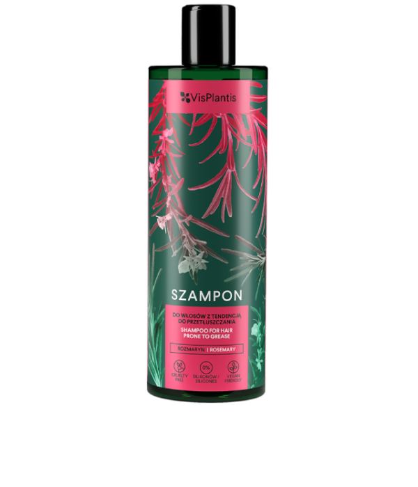 VIS PLANTIS ROZMARYN - mocny, oczyszczający szampon do włosów przetłuszczających się z rozmarynem, ostropestem i melisą min 1