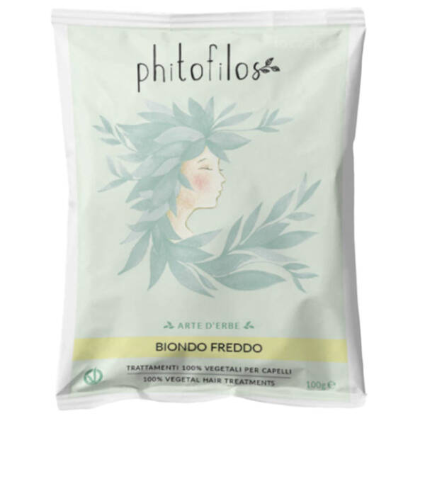 PHITOFILOS BIONDO FREDDO - mieszanka ziół koloryzujących, rzewień z indygo i granatem, chłodny blond