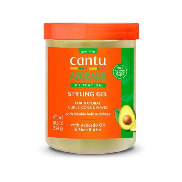 CANTU AVOCADO HYDRATING GEL FLEXIBLE HOLD - emolientowy żel stylizujący do włosów z olejem awokado i masłem shea