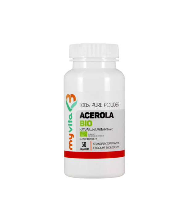 MYVITA ACEROLA - źródło witaminy C, zakwaszający dodatek do henny i cassii wspierający jasne tony (50 g) min 1