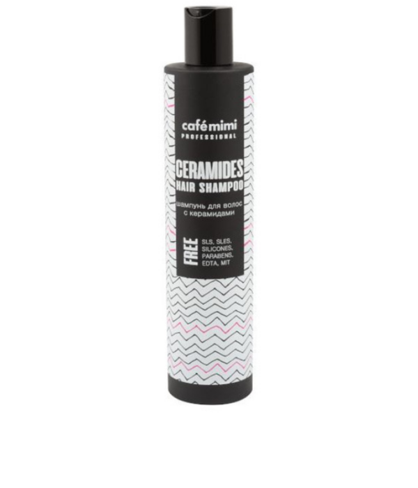 CAFE MIMI PROFESSIONAL CERAMIDES HAIR SHAMPOO - ceramidowy szampon oczyszczający z kwiatem jaśminu i aloesem min 1