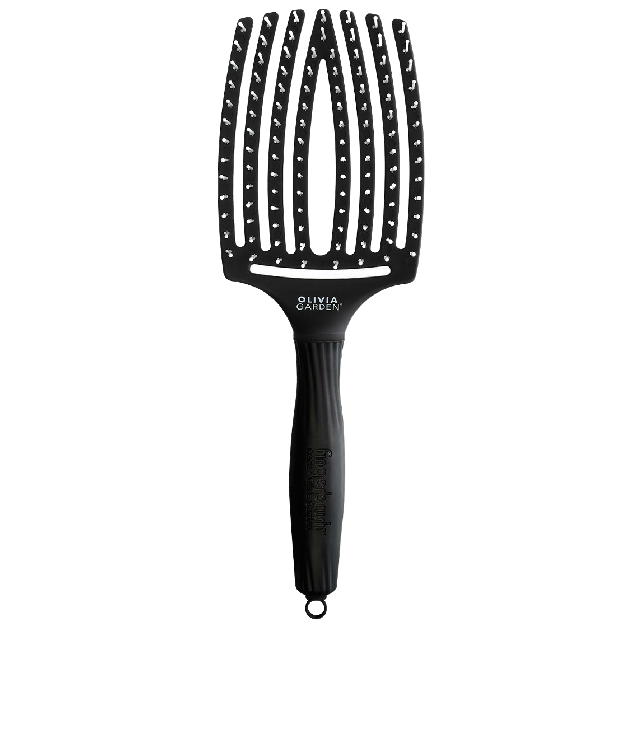Olivia Garden Finger Brush szczotka do włosów duży rozmiar L kolor czarny