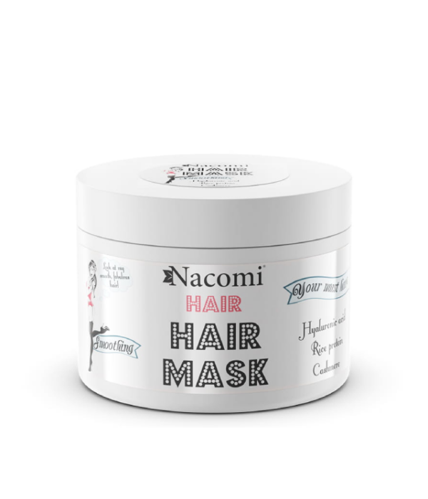 NACOMI SMOOTHING HAIR MASK - wygładzająco-nawilżająca maska z hydrolizatem wełny i olejem arganowym min 1