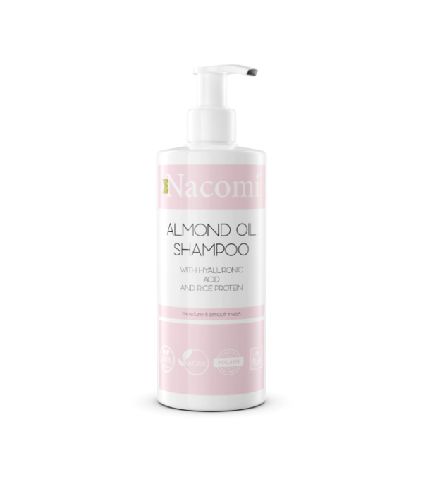 NACOMI ALMOND OIL SHAMPOO - delikatny szampon do codziennego stosowania z olejem migdałowym do włosów bez objętości min 1