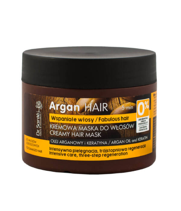 DR. SANTE ARGAN HAIR - maska regenerująca do włosów z olejem arganowym i keratyną min 1