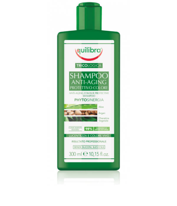 EQUILIBRA TRICOLOGICA SHAMPOO ANTI-AGING PROTETTIVO COLORE - oczyszczający szampon średniej mocy min 1