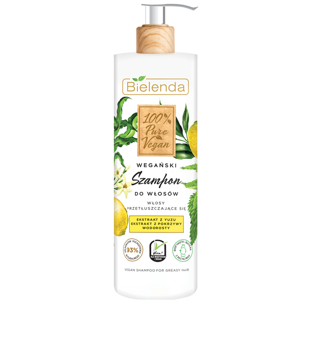 Bielenda Pure Vegan łagodny szampon do włosów przetłuszczających się 400 ml