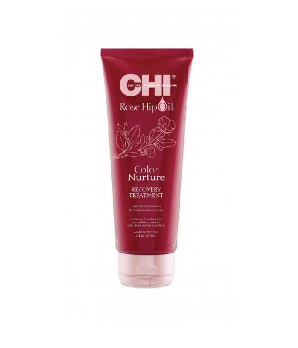 CHI ROSE HIP OIL COLOR NURTURE - kuracja regeneracyjna PEH, ochrona koloru włosów