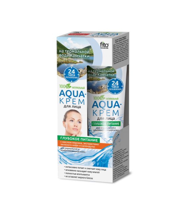 Fitokosmetik Aquakrem do twarzy odżywienie cery mieszanej i normalnej tubka 45 ml w pudełku