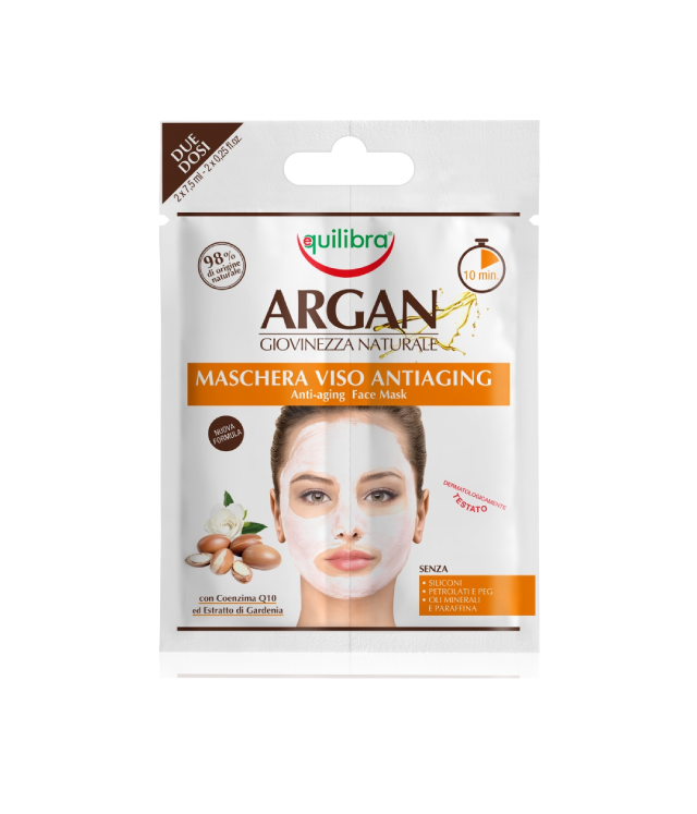 EQUILIBRA ARGAN - arganowa przeciwstarzeniowa maseczka do twarzy w saszetce 2x7,5ml