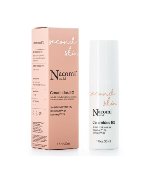 NACOMI NEXT LEVEL CERAMIDES 5% - regenerujące serum do twarzy z ceramidami min 1