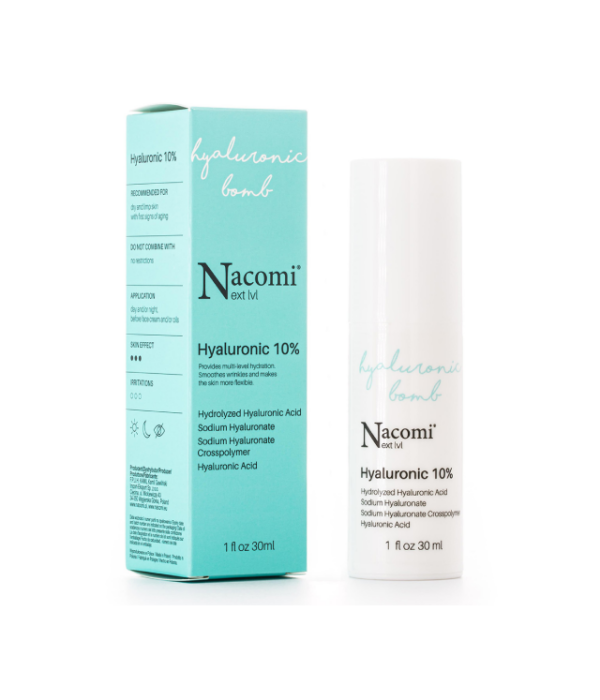 NACOMI NEXT LEVEL HYALURONIC 10% - nawilżające serum do twarzy z kwasem hialuronowym