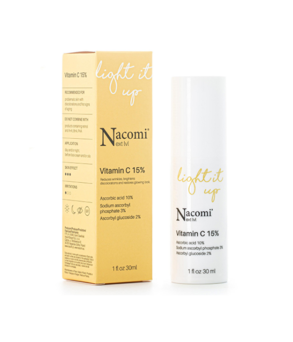 NACOMI NEXT LEVEL VITAMIN C15% - rozjaśniające serum do twarzy z witaminą C min 1