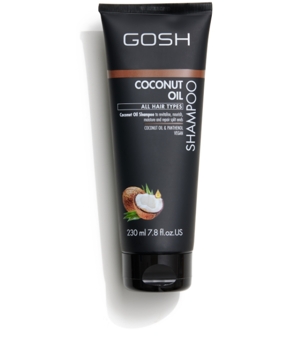 GOSH COCONUT OIL - mocny, oczyszczający szampon o działaniu przeciwzapalnym i przeciwłupieżowym z olejem kokosowym min 1