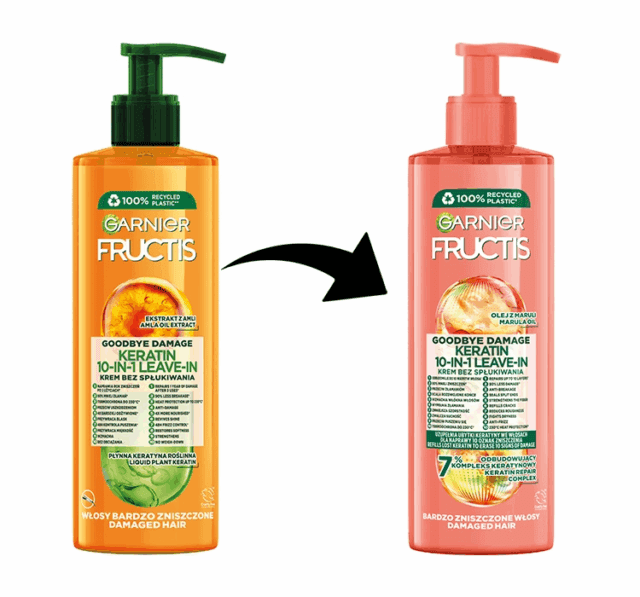 GARNIER FRUCTIS GOODBYE DAMAGE 10IN1 - krem bez spłukiwania do włosów niskoporowatych 400 ml