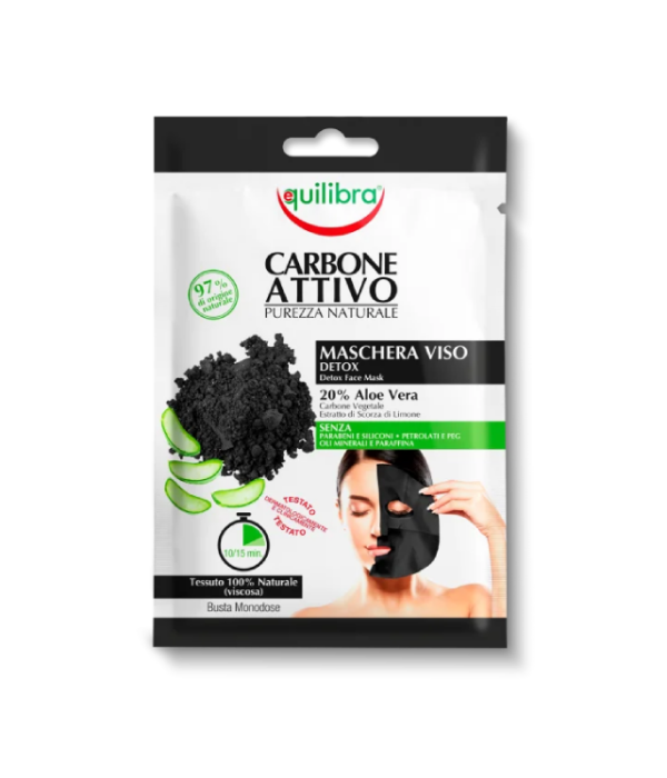 EQUILIBRA CARBONE ATTIVO - oczyszczająca maska do twarzy z węglem aktywnym