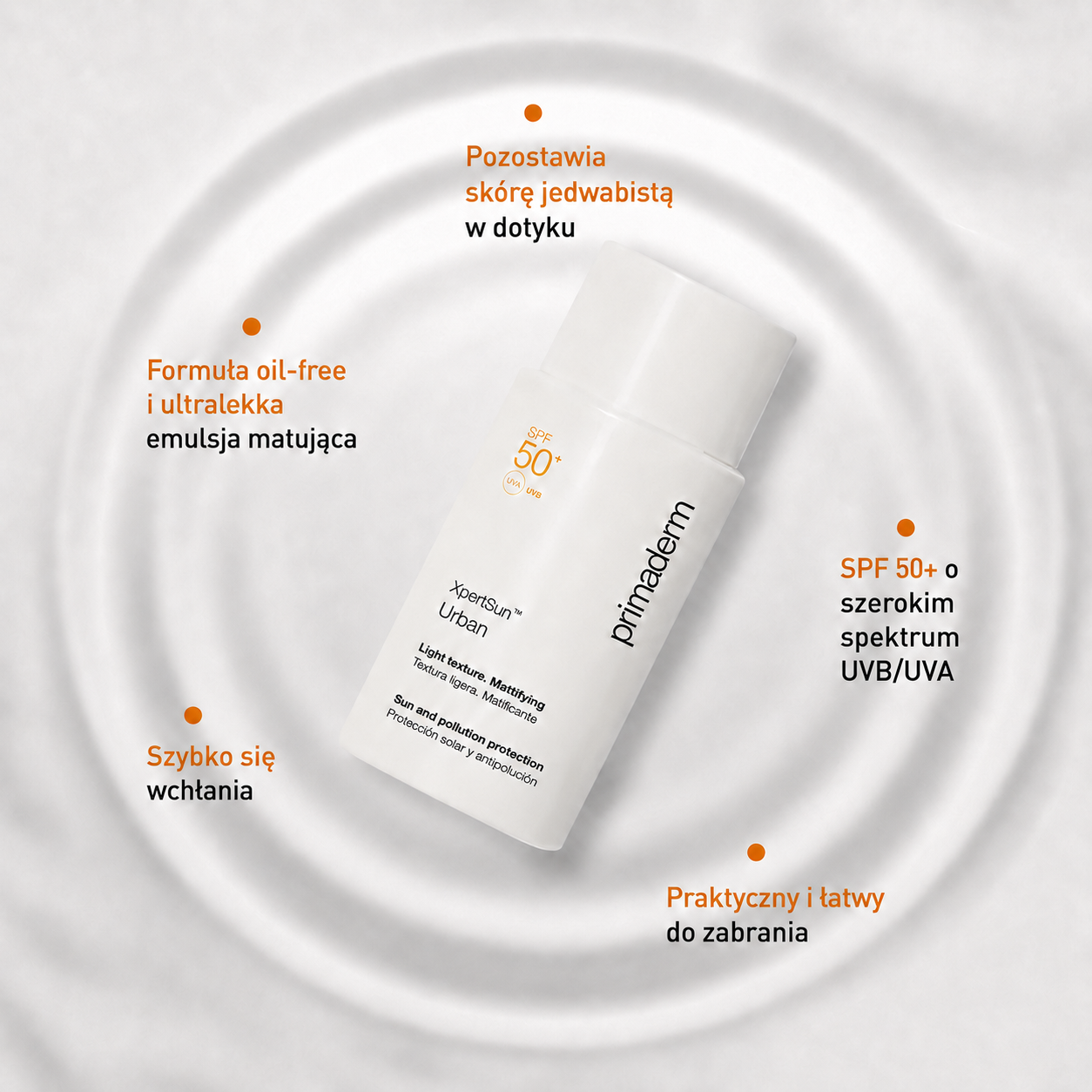 PRIMADERM XPERTSUN Urban Przeciwsłoneczny krem ochronny do twarzy z filtrem SPF 50+