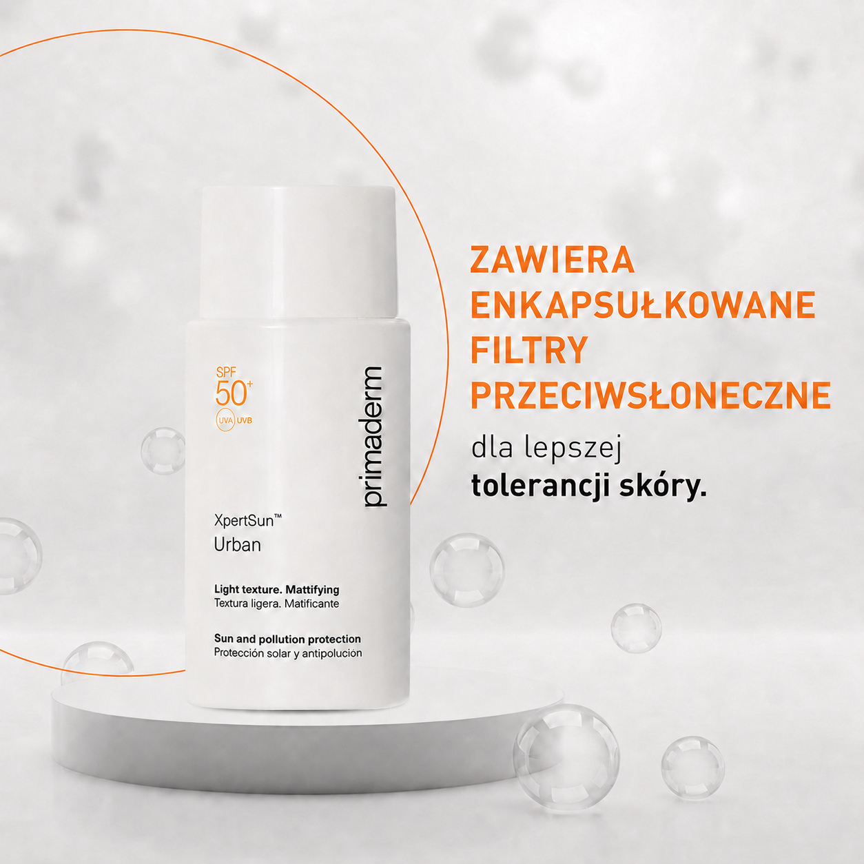 PRIMADERM XPERTSUN Urban Przeciwsłoneczny krem ochronny do twarzy z filtrem SPF 50+