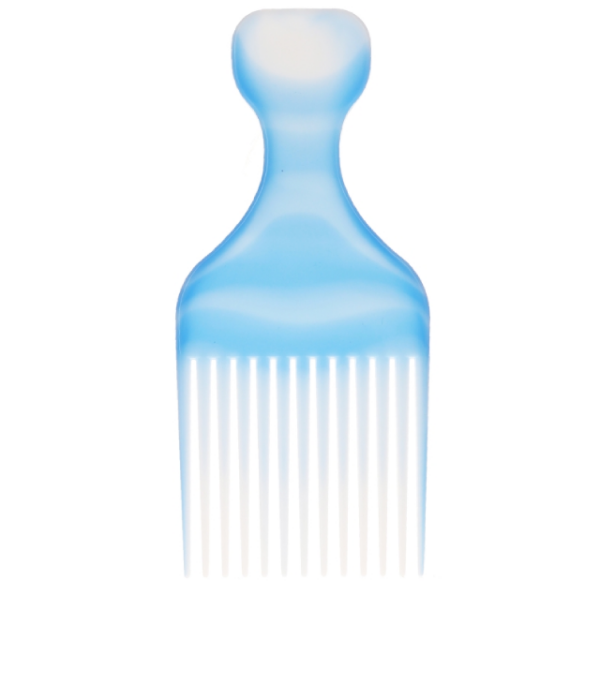 TOP CHOICE AFRO PICK – grzebień do unoszenia włosów u nasady i dodawania objętości w kolorze niebieskim