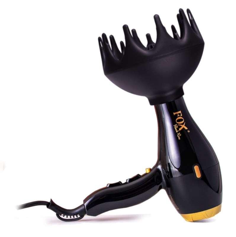 FOX BLACK ROSE - Profesjonalna suszarka z jonizacją, stworzona z myślą o kręconych włosach