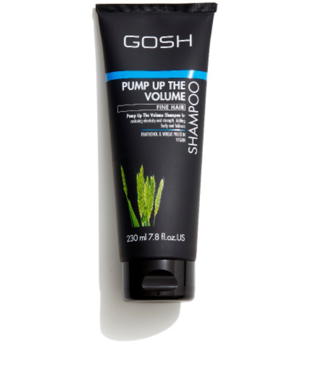 GOSH PUMP UP THE VOLUME - mocny, oczyszczający szampon do włosów pozbawionych objętości oraz suchej i normalnej skóry głowy