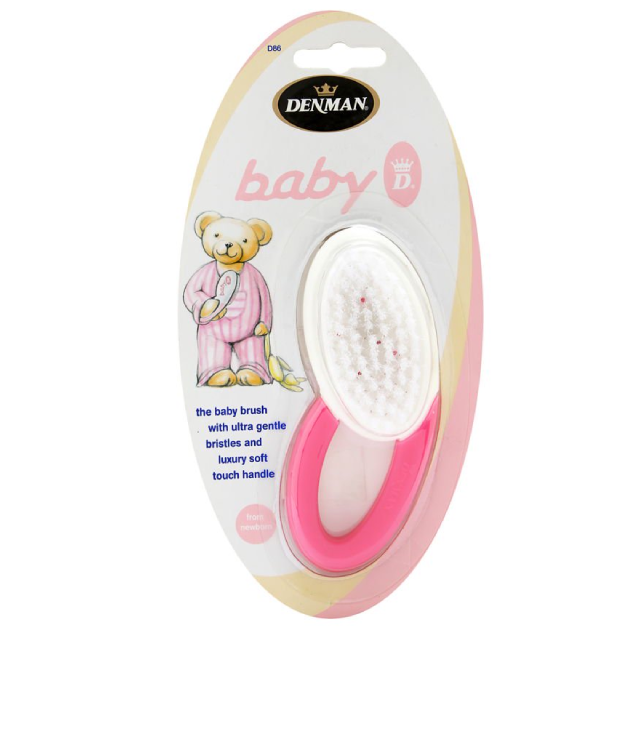 DENMAN D86 BABY - miękka szczotka dla dzieci i niemowląt do rozczesywania włosów w kolorze różowym