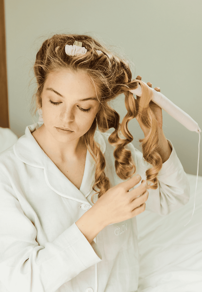 GLOV COOLCURL - Zestaw do kręcenia włosów bez użycia ciepła WAŁEK RÓŻOWY