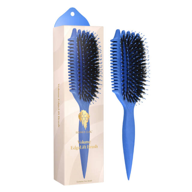 BOUNCE CURL Volume EdgeLift Brush - szczotka do stylizacji włosów kręconych, loków, fal BLUE