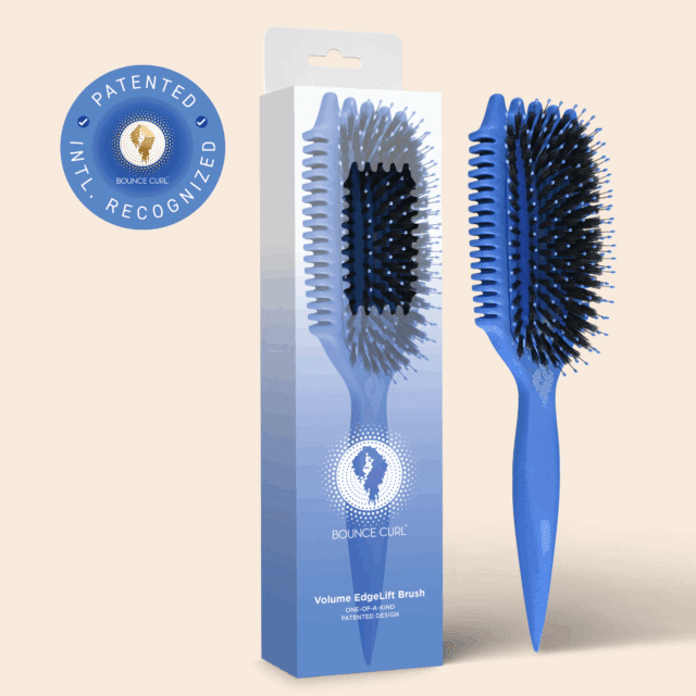 BOUNCE CURL Volume EdgeLift Brush - szczotka do stylizacji włosów kręconych, loków, fal BLUE
