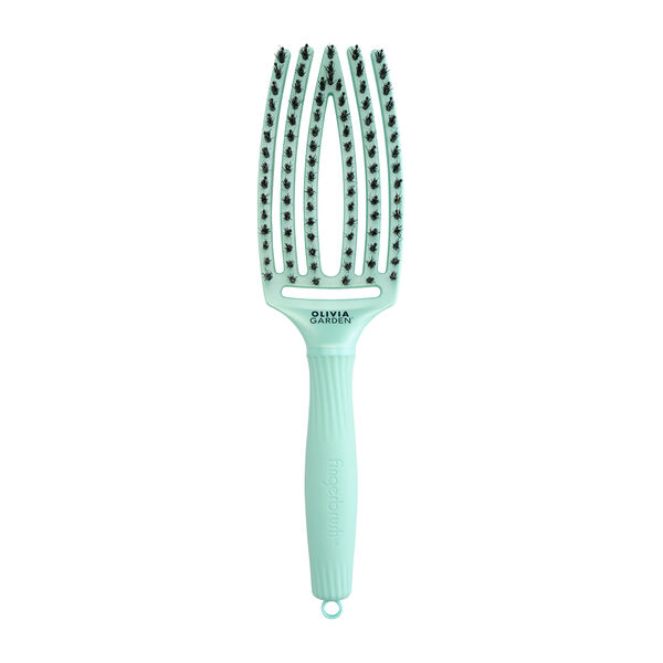 OLIVIA GARDEN FINGER BRUSH COMBO M z włosiem dzika ARCTIC TEAL - średnia szczotka do rozczesywania i masażu