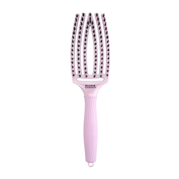OLIVIA GARDEN FINGER BRUSH COMBO M z włosiem dzika ETHERAL LAVENDER - średnia szczotka do rozczesywania i masażu