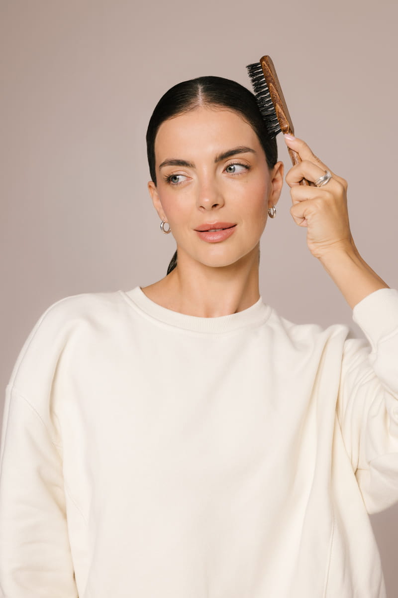 ANWEN - Szczotka Kokówka z naturalnego włosia