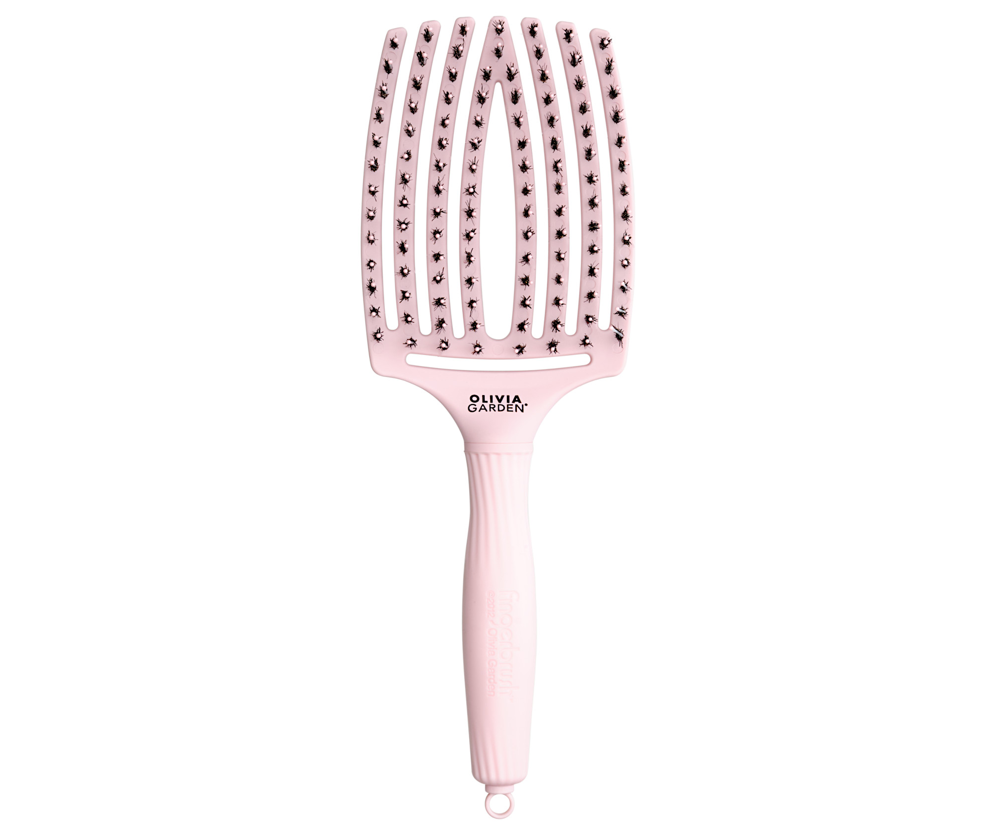 OLIVIA GARDEN FINGER BRUSH COMBO L z włosiem dzika- duża szczotka do rozczesywania i masażu PASTEL PINK