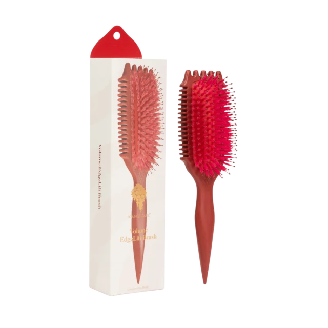 BOUNCE CURL Volume EdgeLift Brush - szczotka do stylizacji włosów kręconych, loków, fal RUBINOWA