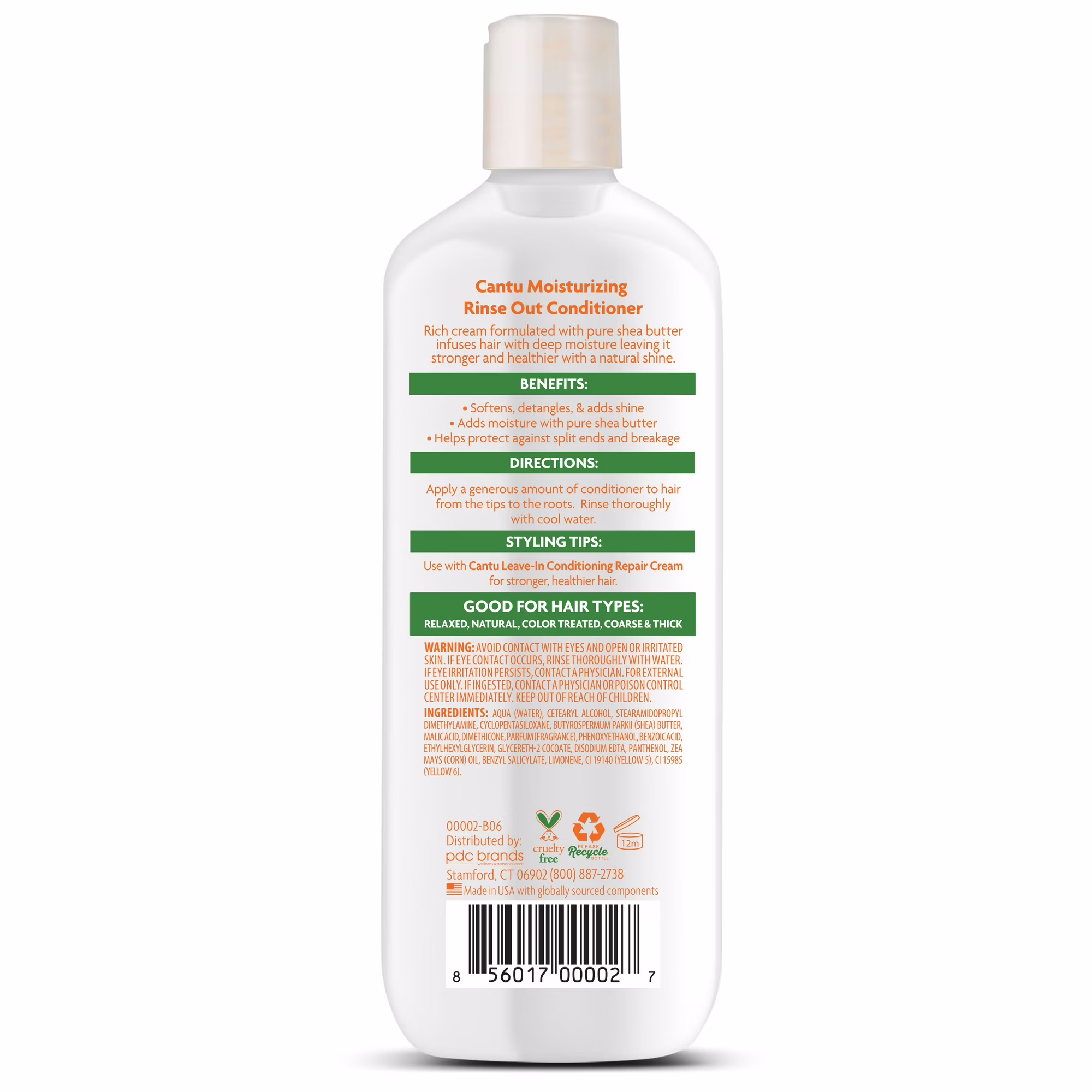 CANTU MOISTURIZING RINSE OUT CONDITIONER - Nawilżająca odżywka do włosów 400 ml