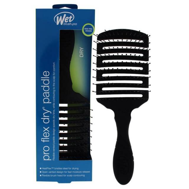 WET BRUSH PRO FLEX DRY PADDLE BLACK - wentylowana szczotka ułatwiająca suszenie włosów CZARNA