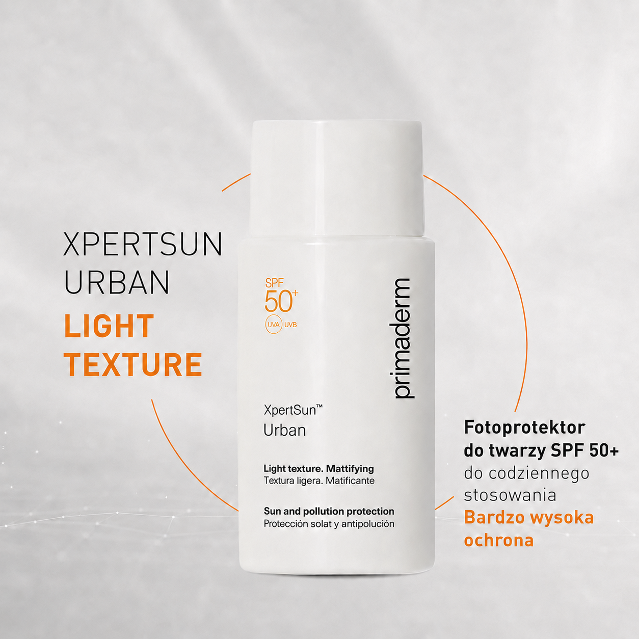 PRIMADERM XPERTSUN Urban Przeciwsłoneczny krem ochronny do twarzy z filtrem SPF 50+