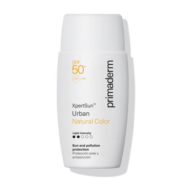 Primaderm XpertSun Urban Natural Color Light Intensity SPF 50+ – lekki krem przeciwsłoneczny do twarzy z kolorem 50 ml