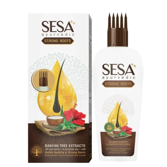 SESA Strong Roots Plus – ajurwedyjski olejek do włosów na porost 110 ml