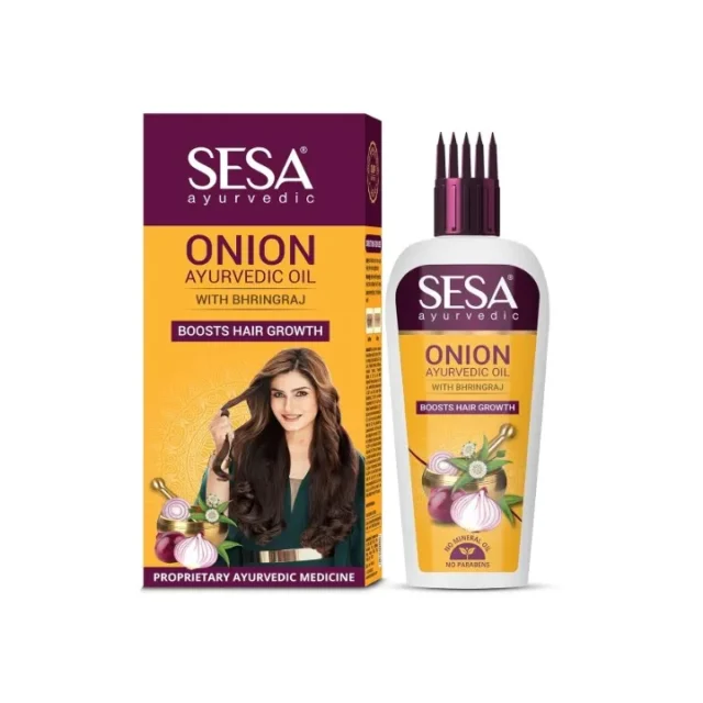 SESA Ayurvedic Onion Oil with Bhringraj – cebulowy olejek do skóry głowy i włosów 100 ml