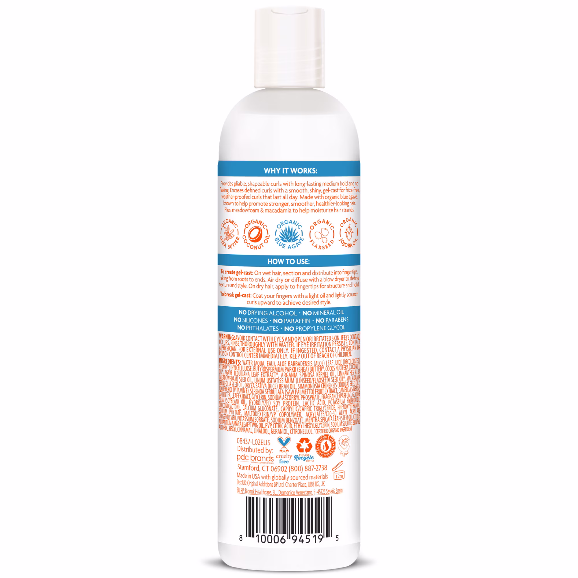 Cantu Weightless Smooth + Hold Gel – lekki żel podkreślający skręt 295 ml