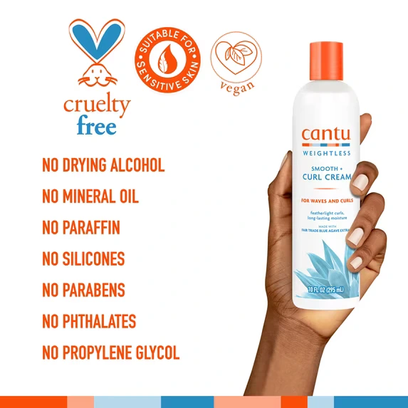 Cantu Weightless Smooth + Curl Cream – lekki krem podkreślający skręt 295 ml